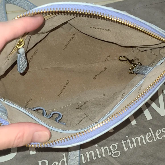 SOLD Brahmin Light Blue Mini Duxbury Melbourne Shoulder Bag EUC - Picture 11 of 16